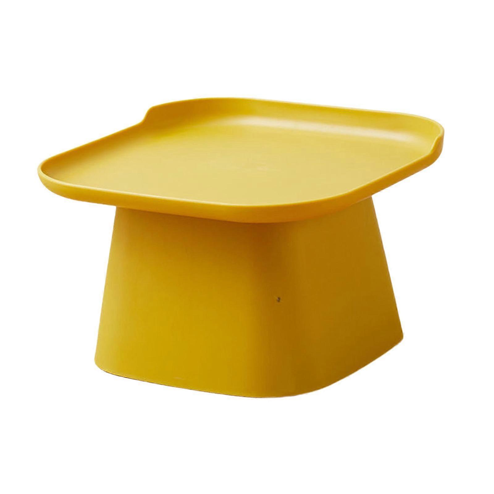 Small End Table Modern Decorative End Table for NightStand Office Home Decor Square Yellow