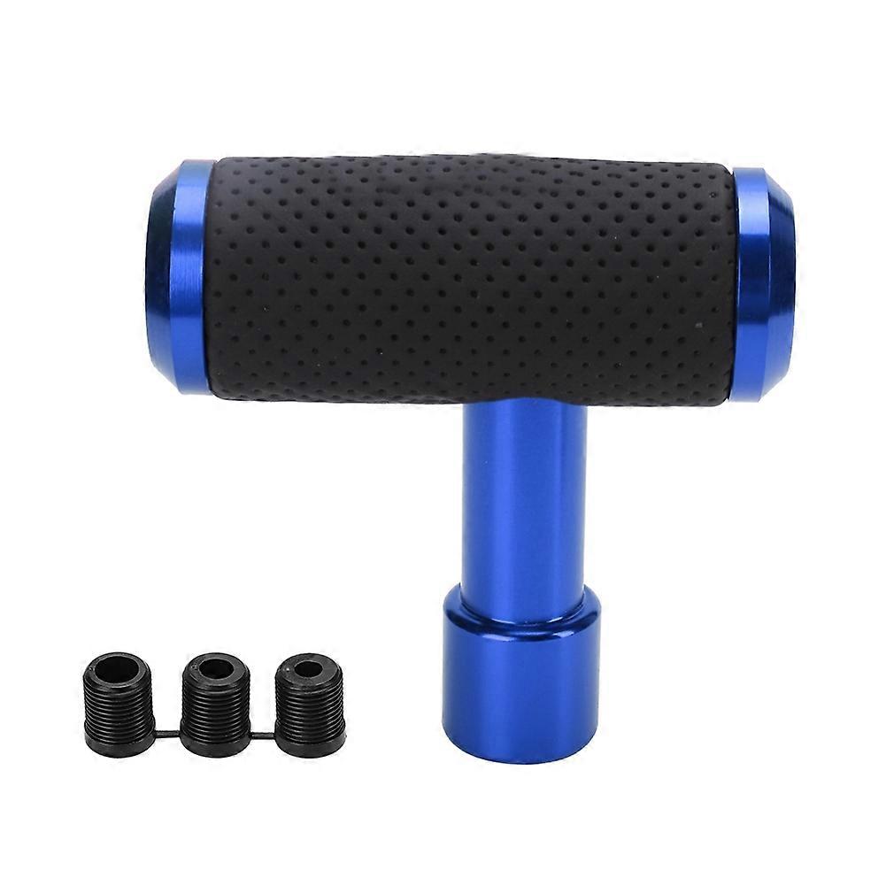 Car Shift Gear Knob T Shaped Universal Manual/Automatic Gear Shifter Knob (Blue) E2U~02