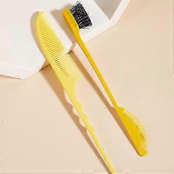 2pcs Rat Tail Combs Pintail Hair Edge Brush Double Sided Edge Control Hair Combs Eyebrow Brushes Smooth Comb Grooming To