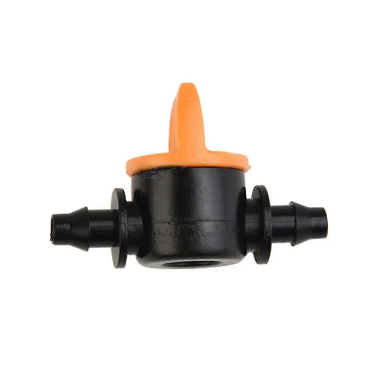 100PCS Mini Valve for 4/7mm Hose Irrigation Barbed Water Flow Control Valve Garden Watering Connector Accessories