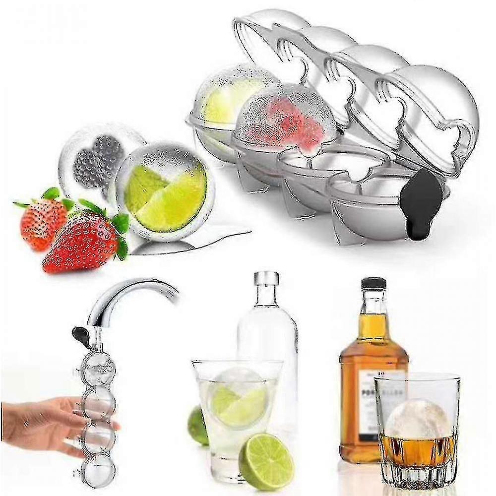 GYFDYM 4-hole Ice Box Whiskey Round Ice Tray Mold Ice Maker