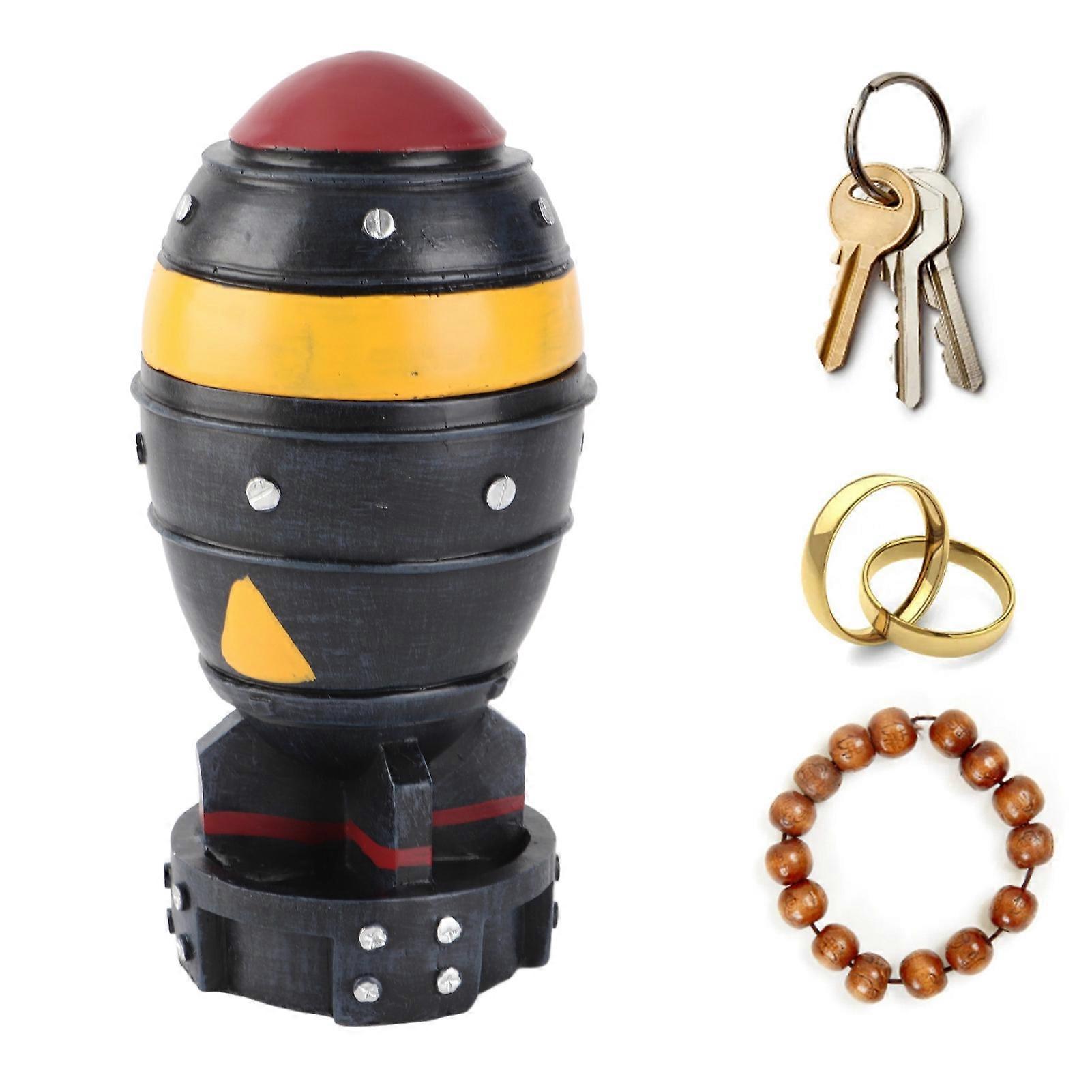 Bomb Storage Box Retro Decorative 3D Resin Craft Model Mini Storage Bin for Keys Beads Cotton Swabs
