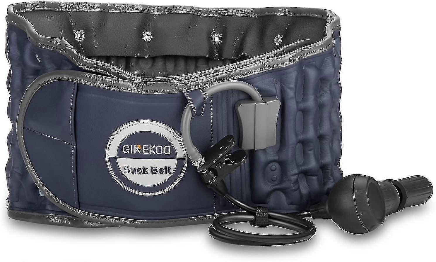 Decompression Back Belt By - Spinal Air Traction Belt For Lumbar Support And Lower Back Pain, Back Support & Lumbar Traction Belt, Navy Blue(29-49 Inc