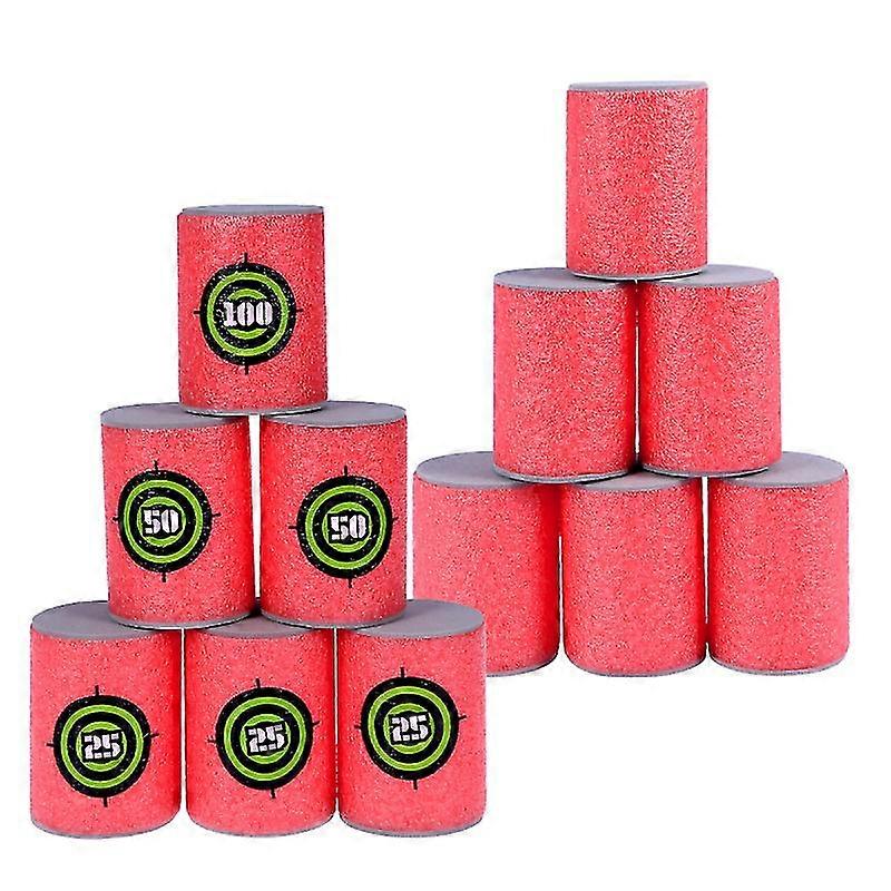 vorcool 12pcs eva target cans for guns games bullet bow shoot dart blasters
