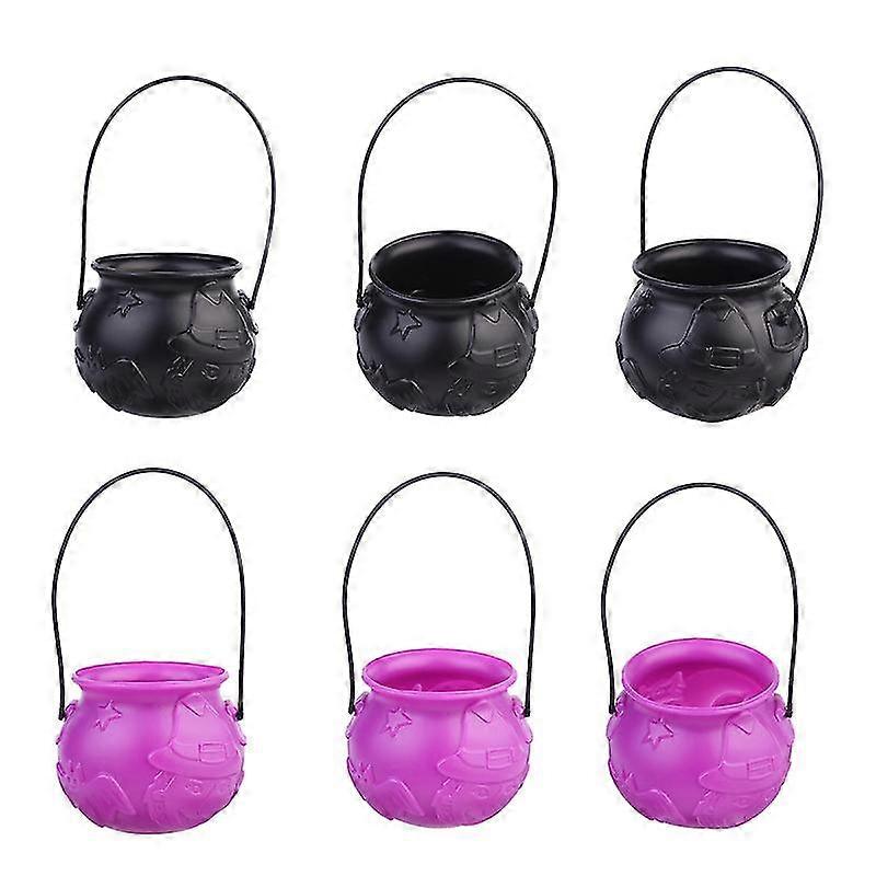 6pcs portable candy jar stereo storage jar halloween candy container