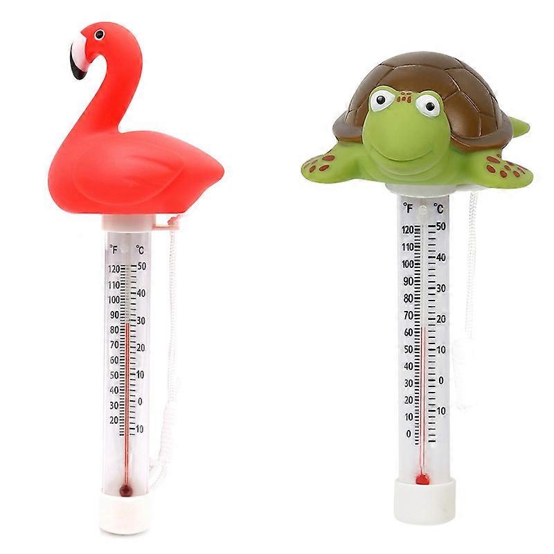 2 Pack Floating Pool Thermometer, Large Size Easy Read