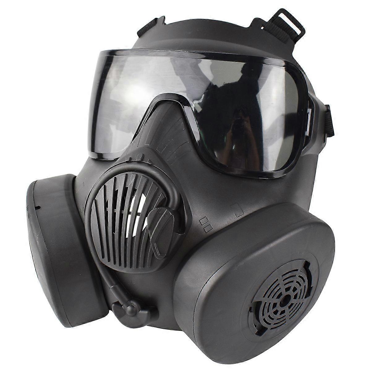 Full Face Tactical Protective Mask for Airsoft Shooting Hunting Riding CS Game Cosplay With Exhaust Fan Filters