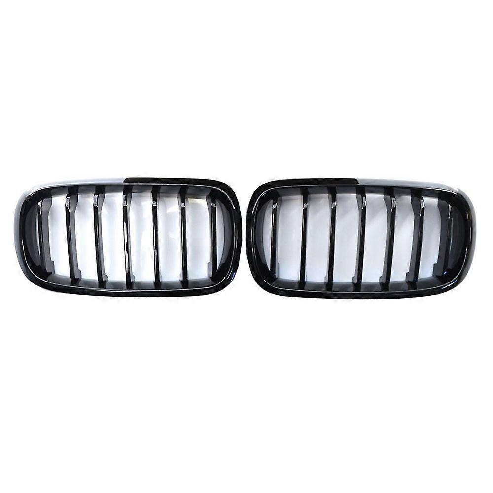 Gloss Black Kidney Grille Set For BMW X5 F15 & X6 F16 (2014-2018) – With M Color Accent