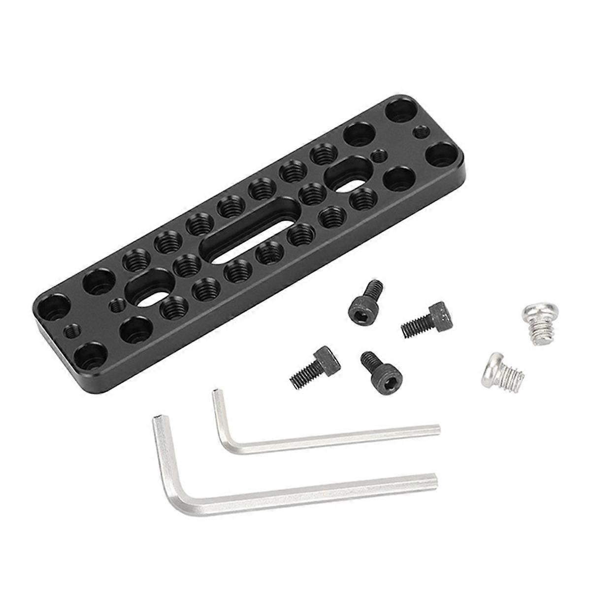 Camera Baseplate Extension Long Cheese Plate with Multiple 1/4inch-20 Thread Holes for DLSR Camera