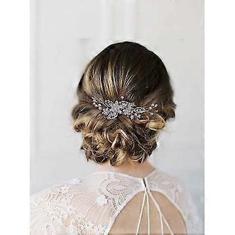 Bridal Hair Comb Clip Pin Rhinestone Pearl Wedding Hair  display picture 3