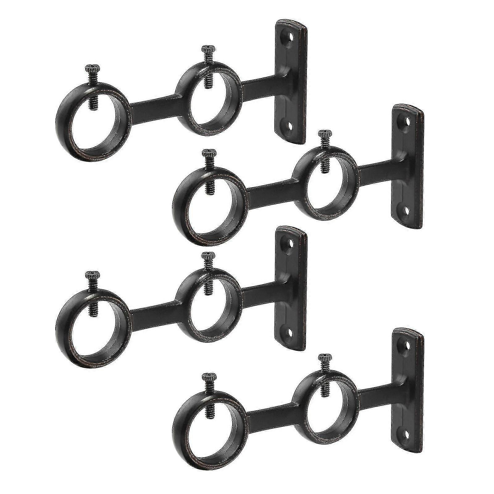 Compatible Withadjustable Double Curtain Rod Brackets For Diameter Below 1.1 Inch