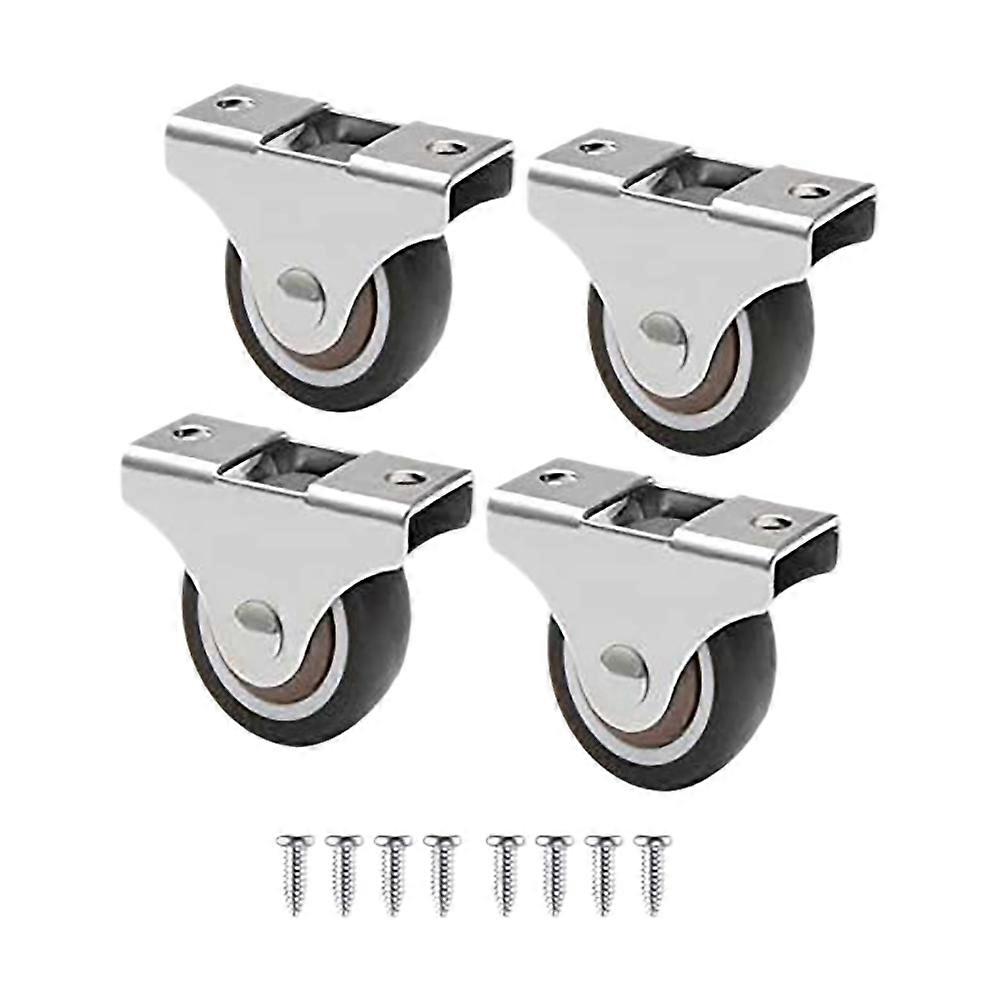 4 Pcs Mini Casters Furniture Casters Small 25mm Fixed Casters Directional Movable Casters Movable C