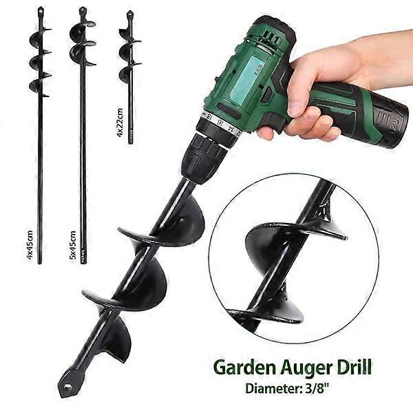 Heavy-Duty Auger for Planting - Non-Slip Design, Durable Steel, Versatile for Bulbs and Seedlings, Easy Storage