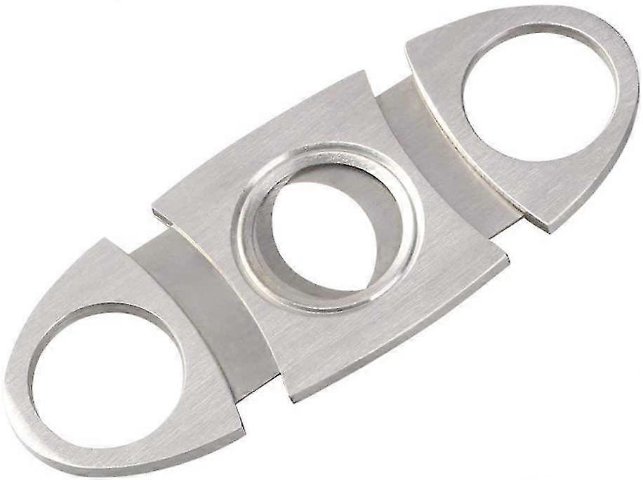 2024 Silber Edelstahl Zigarrenschneider, Zigarrenschneider, Zigarrenschneider, Doppelklingenschere