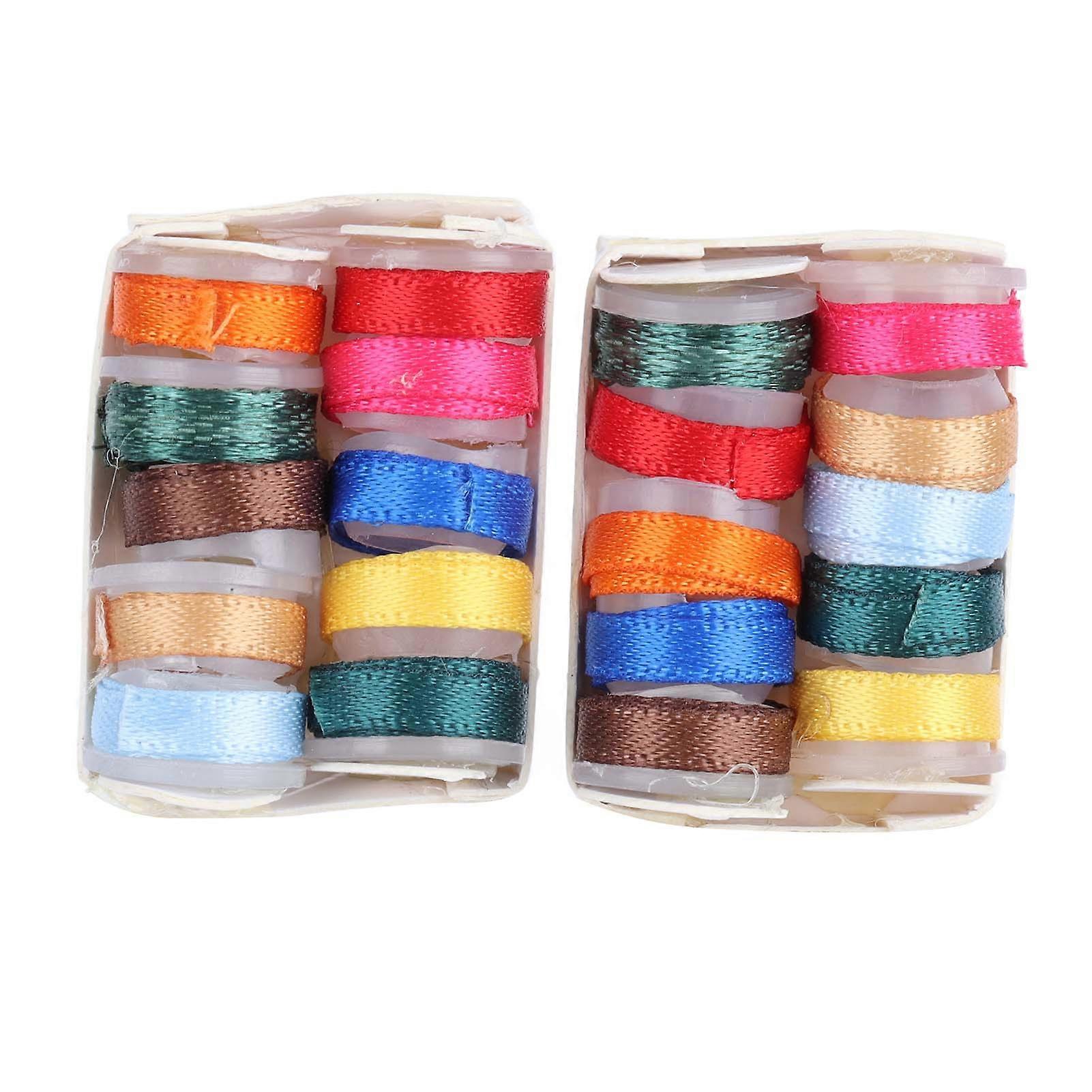 2 Pcs Dolls House Mini Sewing Thread Kit Paper Simulation Miniature Sewing for Dolls House Decoration DIY