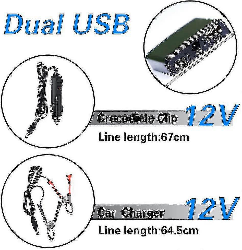 20w solcellepanel 12v vedlikeholdslader kit for båt RV bil - batterilader og vedlikeholder