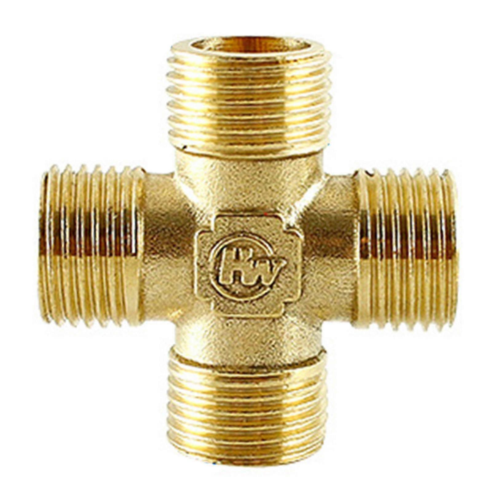 2pcs External Teeth 4 Points 1/2 Full Copper Cross Four-way Hardware Tools Accessories