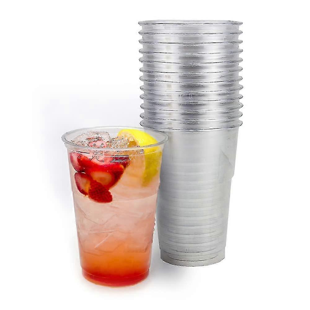 25pcs Super Sturdy Clear Plastic Cups - 300 Ml - 10 Oz,perfect For Coffee, Juice, Bubble Tea (lids Not Included)