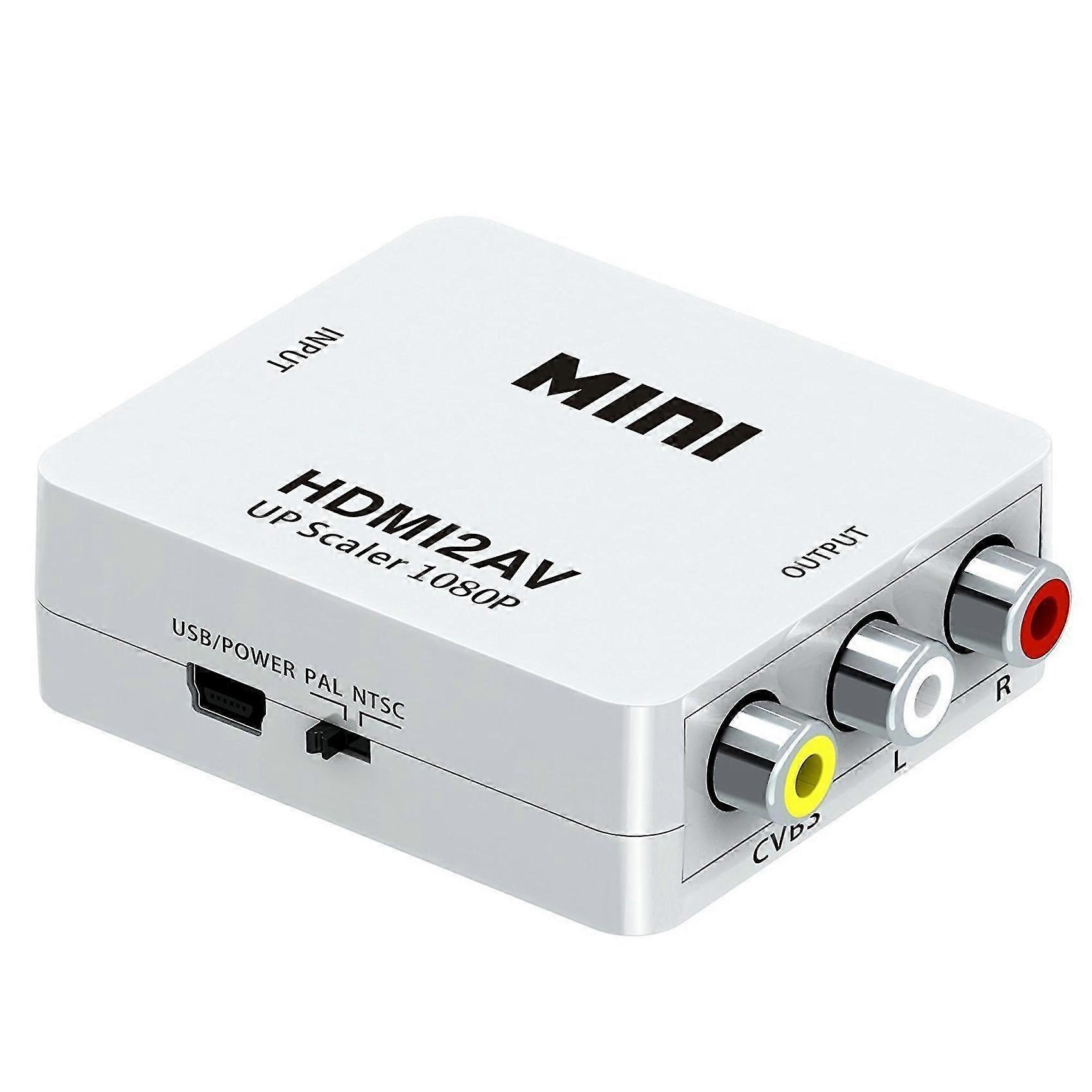 -compatible To Av (rca) Audio Video Converter, Support 1080p, Ntsc/pal Switching, For Game Console/