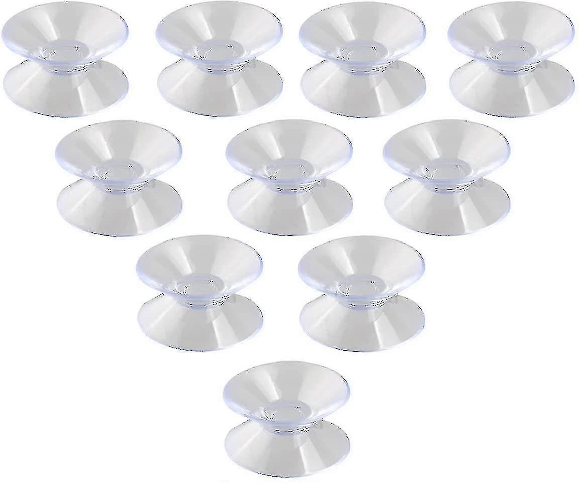 10pcs Double Sided Suction Cups Sucker Pads For Glass Plastic 30mm