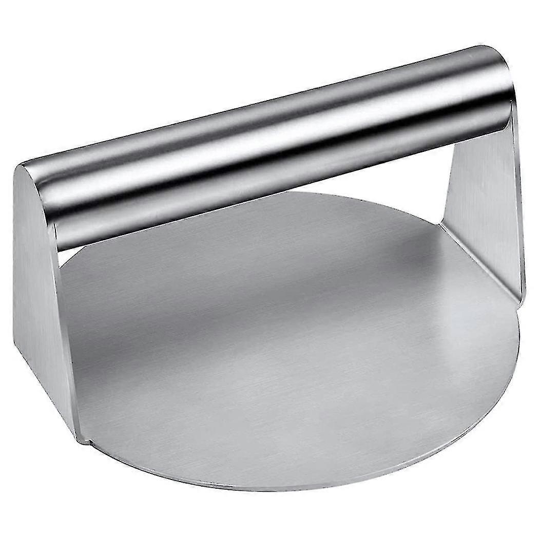 Stainless Steel Burger Press, 5.5 Inches, Round Burger Smasher, Non-adhesive Bacon And Grill Press
