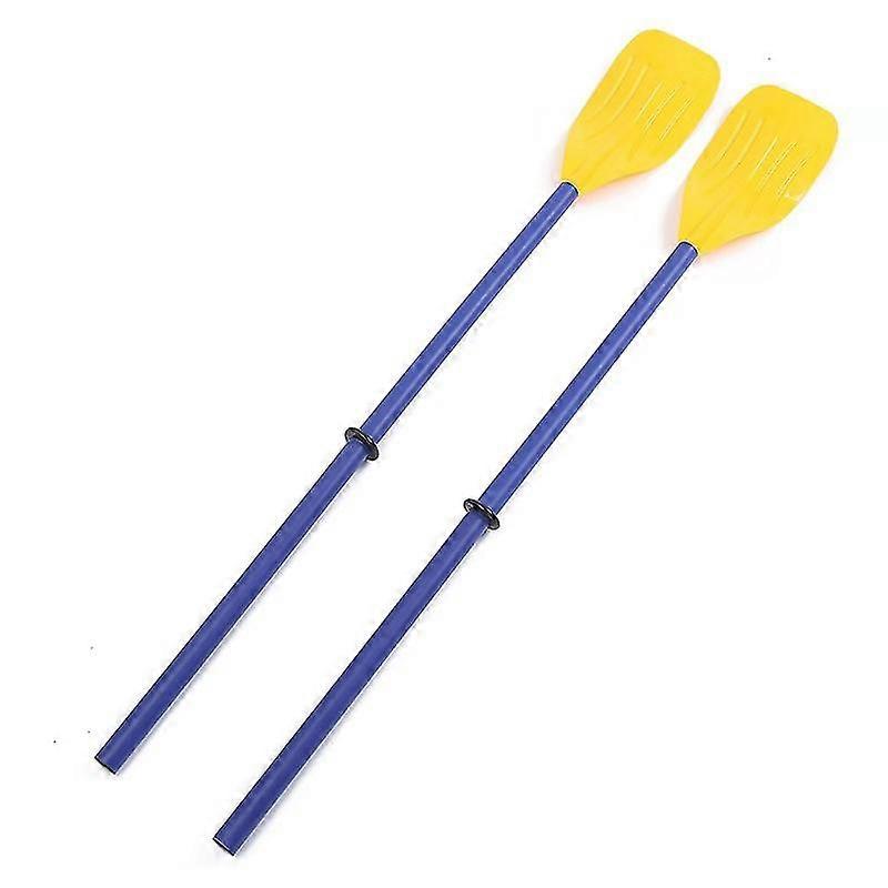 Rubber Kayak Paddle Double Paddle Plastic Pulp(1pair, Yellow And Blue)