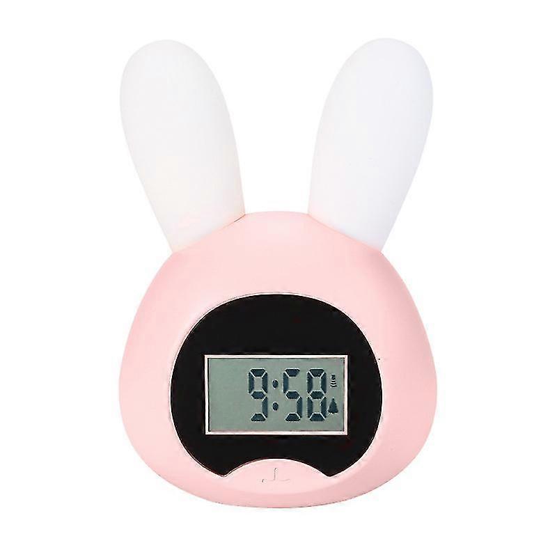 New Plastic Alarm Clock Small Desktop Clock Rabbit Ear Style Alarm Clock