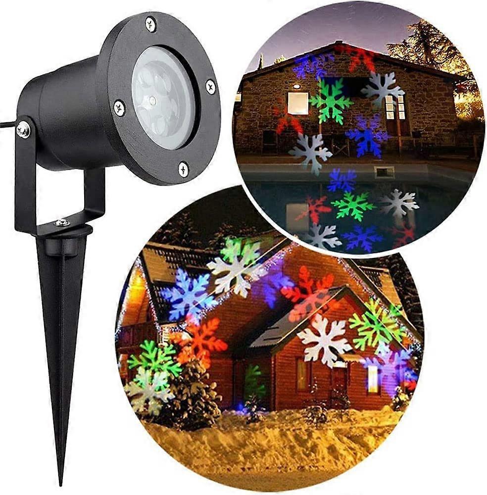 Christmas Projector LED Snowflake Lamp Waterproof Light