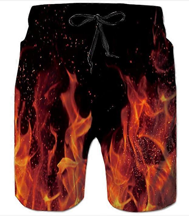 Plavecké šortky Pánské 3D tištěné letní plážové šortky Plavecké šortky, pivní styl, velikost S.