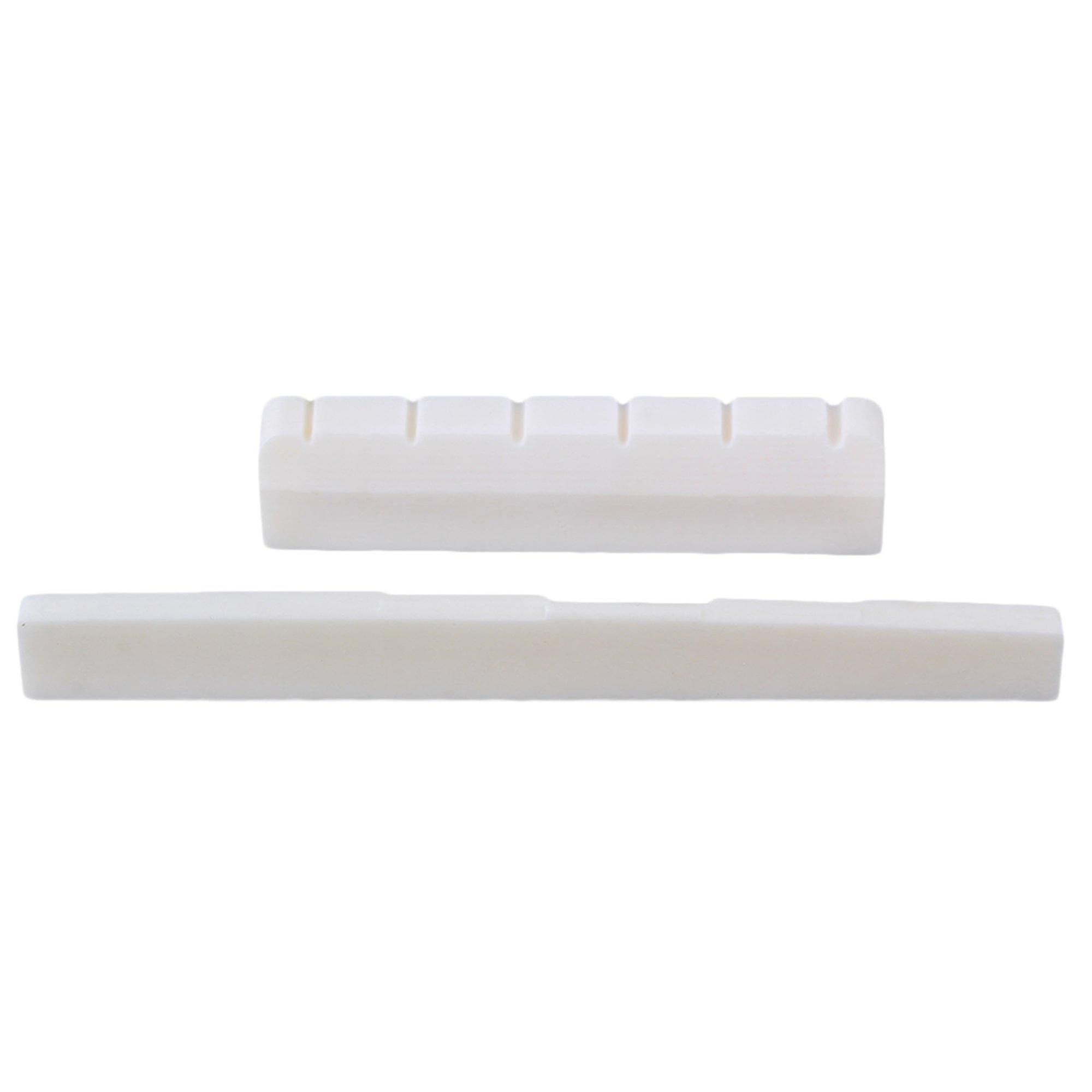 Części do osprzętu gitarowego Siodło mostka z kości bydła i zestaw nakrętek rowkowych 50 mm do gitary klasycznej