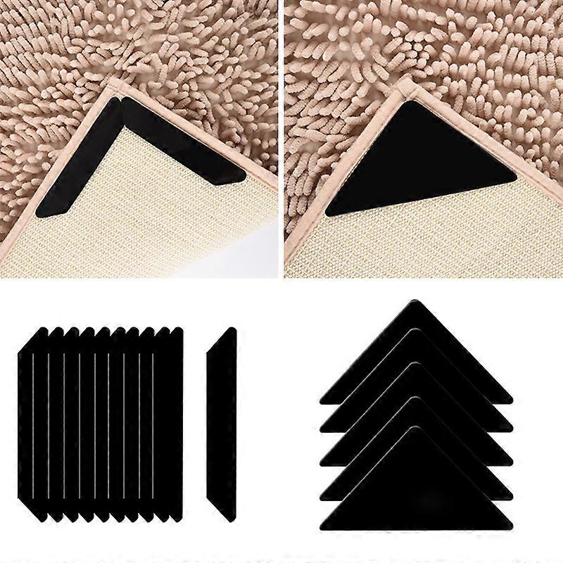 Rug Grippers for Area Rugs,Non Slip Rug Grippers for Hardwood Floors,Anti Slip Carpet Pads for Tile/Wood Floor,Area Stickers Rugs Grips Stoppers to Pr