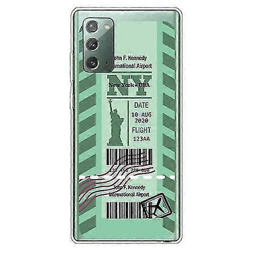 Compatible with Samsung Galaxy Note 20 Boarding Pass Series Tpu Phone Protective Case
