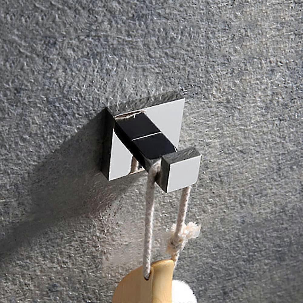 مصقول مرآة نحى منشفة غير القابل للصدأ هوك جدار جبل منشفة مربعة الرف رداء معطف قبعة الباب شماعات الباب ، مرآة مصقولة