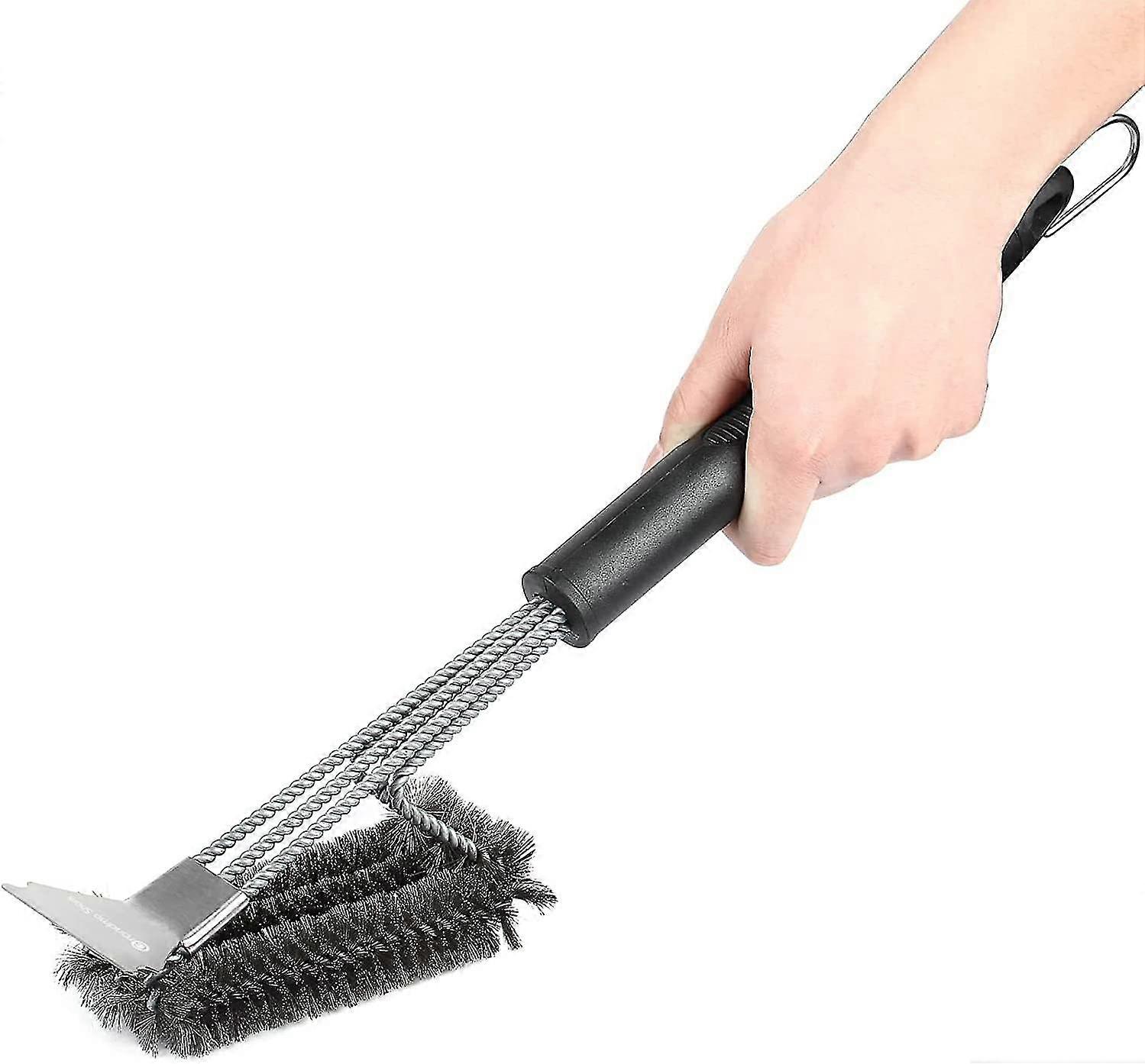 Brosse de nettoyage de grille de 18 « , avec poignée d’isolation thermique extra longue en acier inoxydable Pp