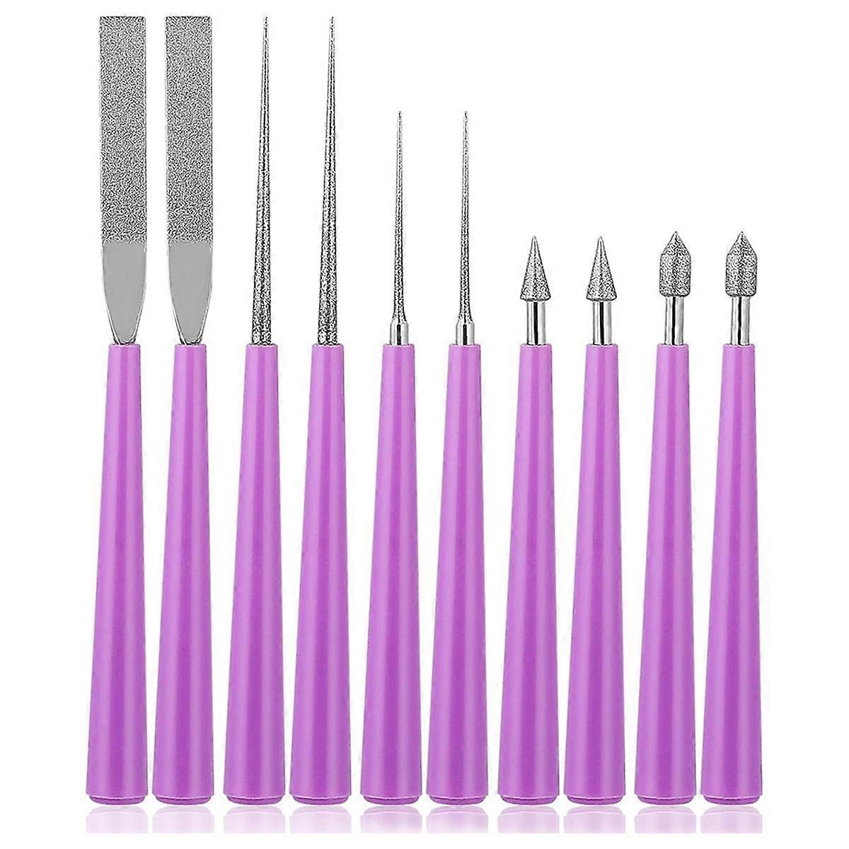 10 Pieces Bead Reamer Tools for Jewelry Making Pointed Bead Reamer Beading Tools Bead Hole Enlarger Tool for DIY