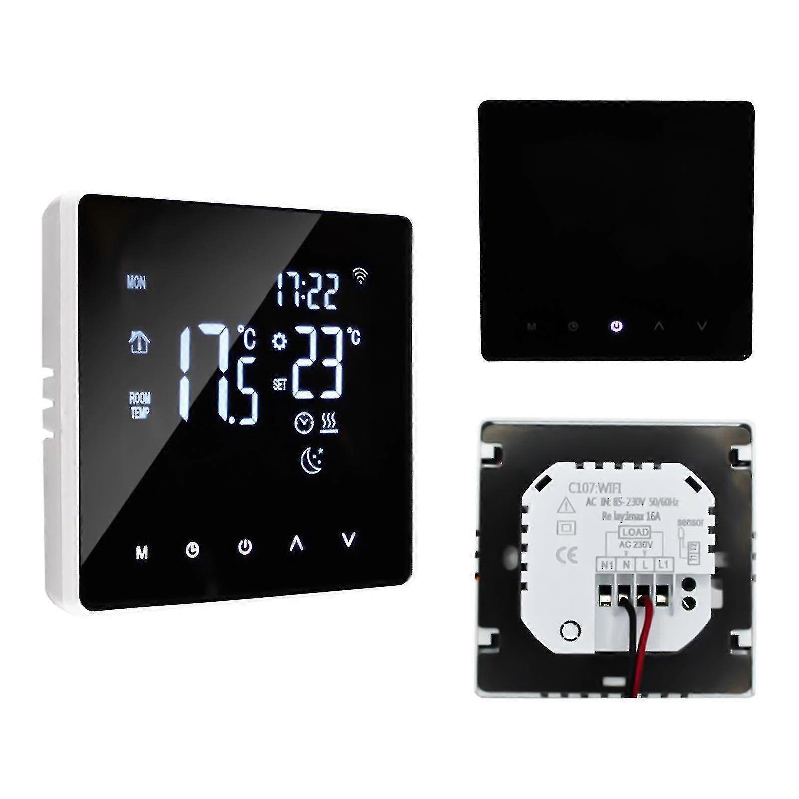 Wifi Smart Thermostat Temperature Controller For Electric Heating Lcd Display Touch Screen Week Programmable App Control Underfloor Heating Thermostat
