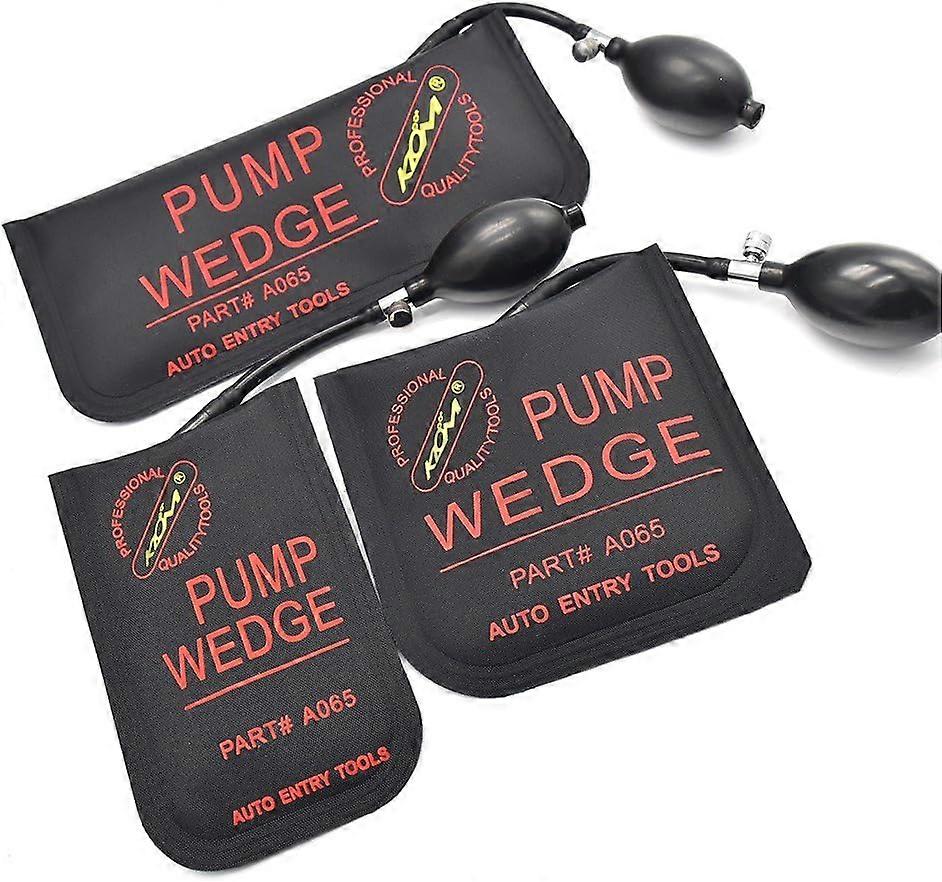 Rubber Auto Airbag Inlet Powerful Hand Pump Door Tools Car Locksmith Bottle Opener Air Wedge Alignment Tool Inflatable Wedge