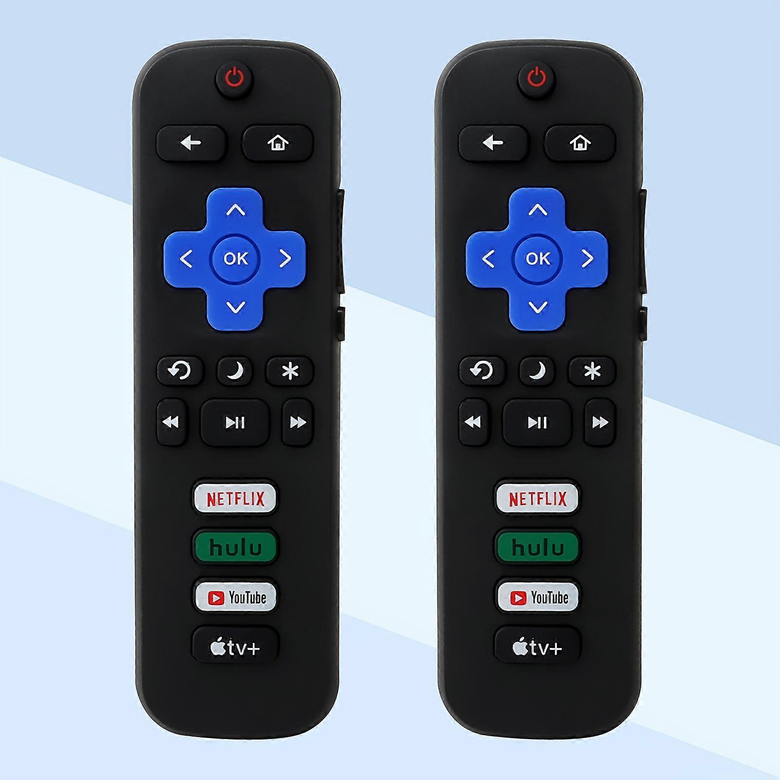 (Opakowanie 2 szt.) Uniwersalny pilot zastępczy do telewizora TCL Roku / telewizora Hisense / telewizora Onn / telewizora Philips / telewizora Sharp / telewizora Westinghouse / telewizora Sanyo / telewizora RCA / telewizora JVC
