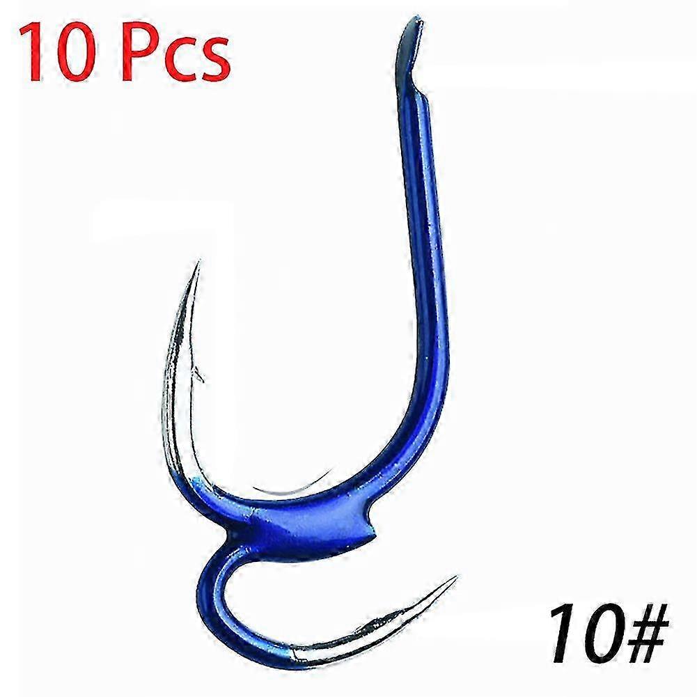 10pcs High Carbon Steel Fishing Hooks With Barbs, Double Strength And Sharpness