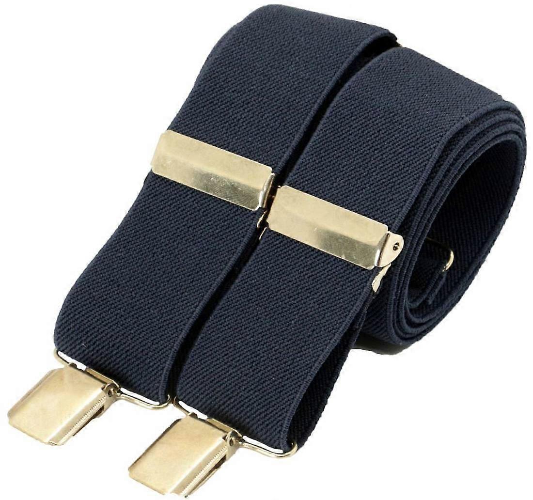 David Van Hagen Standard 35mm Braces - Navy/Gold