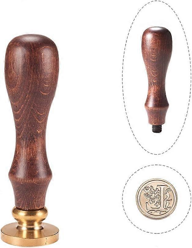Elite Wax Seal Stamp Vintage Retro Brass Head Wooden Handle Alphabet Letter L Initial Wax Classic Sealing Stamp