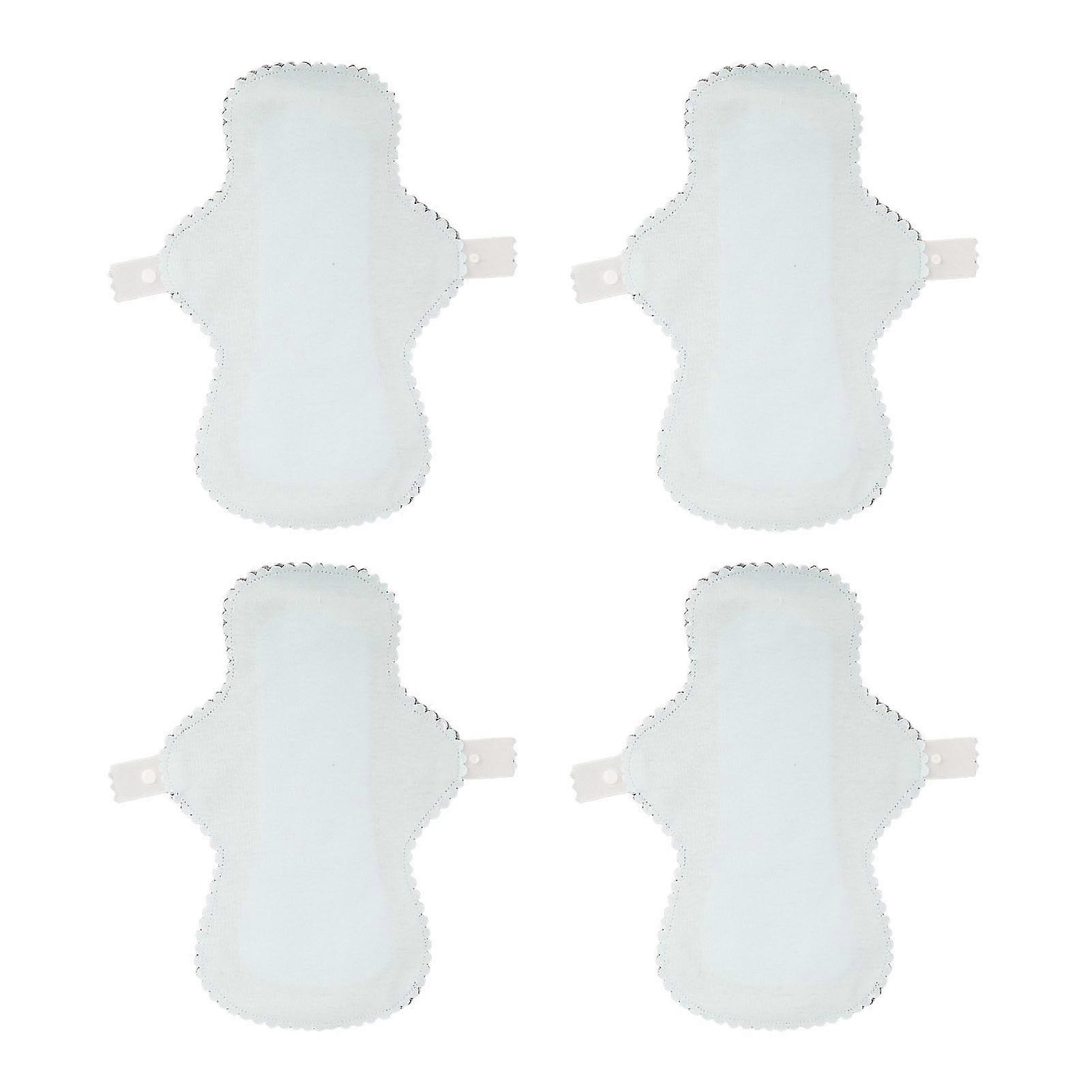 Reusable Menstrual Pads - 4 Pack Regular Absorbency Leak-Free Breathable Washable Feminine Hygiene Pads for Women (L 25x16.5cm 9.84x6.5in)
