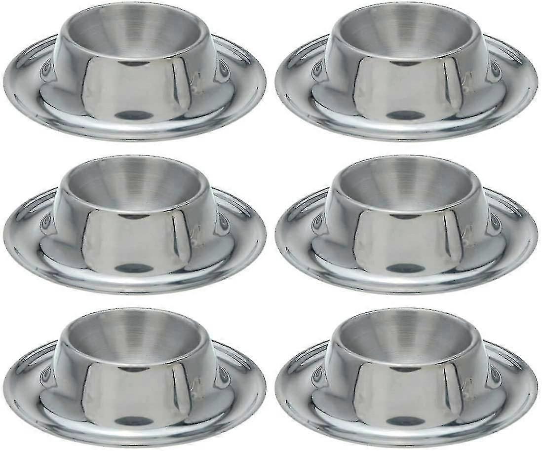 6 pièces En acier inoxydable Egg Cup Set, empilable, antirouille, poli, approprié