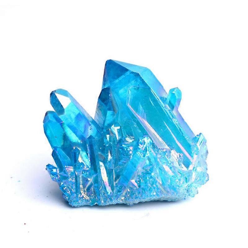 Natural Raw Quartz Cluster - Beautiful White Crystal with Plating and Colorful Mineral Specimen - Perfect for Healing and Ornaments