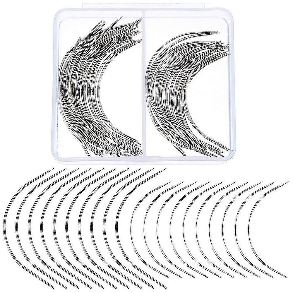 50 قطعة C نوع إبرة لنسج الإبر المنحنية إبر الخياطة اليدوية خياطة في نسج الإبر للشعر