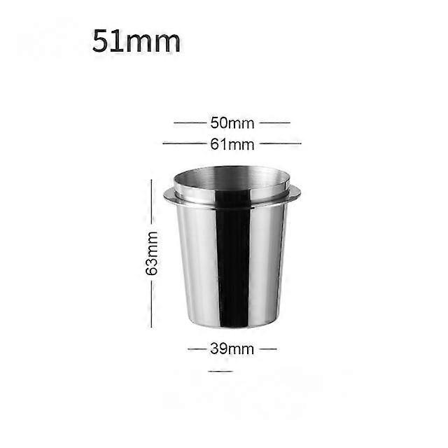 Coffee Dosing Cup 51/53/58 Mm Stainless Steel Coffee Dosing Cup Powder Feeder Part for Espresso Machine Coffeeware Accessories