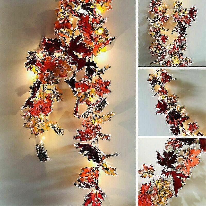 Led Fall Mapaves Garland Hanging Plant Home R
