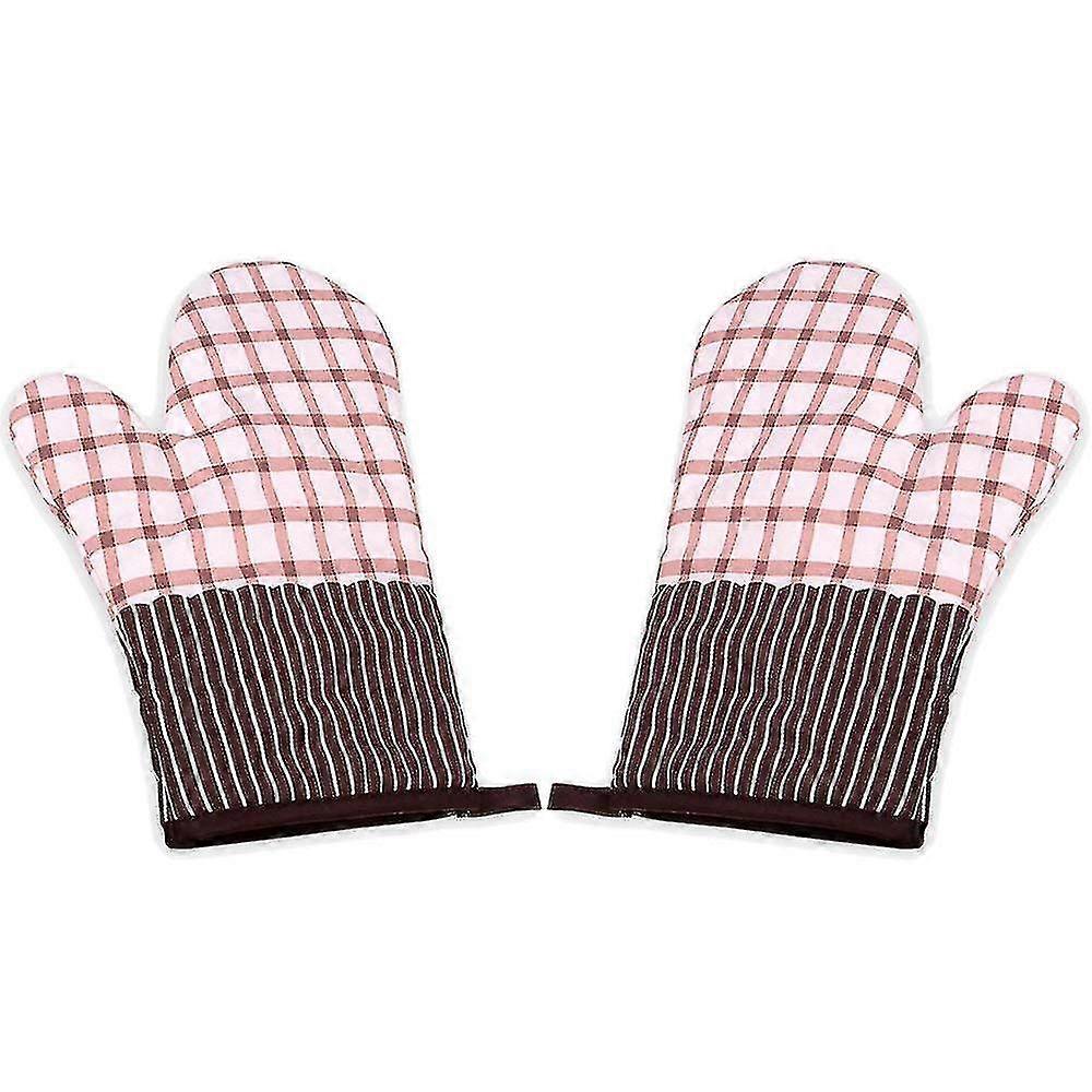 Home Resistant Kitchen Oven Gloves, Mitts For Cooking, Baking, 1pair