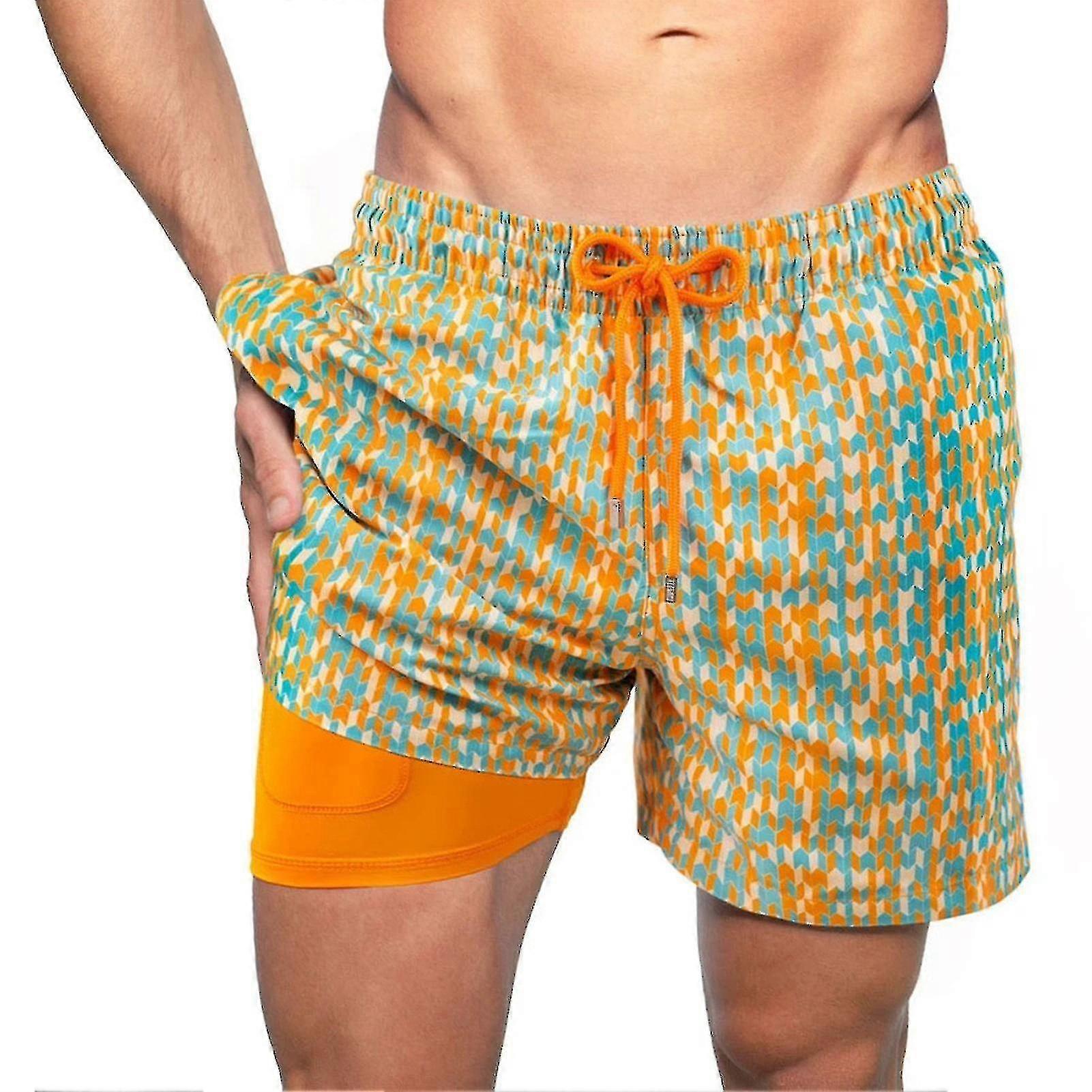 Double Layer Beach Pants The Hydrofoils Supply Elastic Drawstring Waist High Stretchy-1