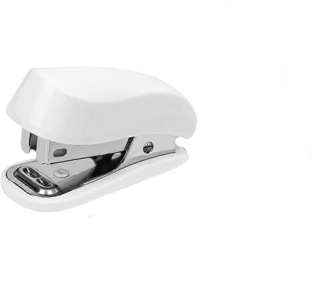 Pink Color Mini Stapler with Staples,Small Cute Stapler for Desk,Gift for Student or Office Use (White)
